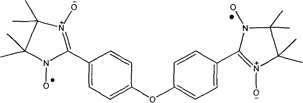 4,4-di(4,4,5,5-tetramethyl imidazoline-3-oxidation-1-oxy radical) phenyl ether and preparation method thereof