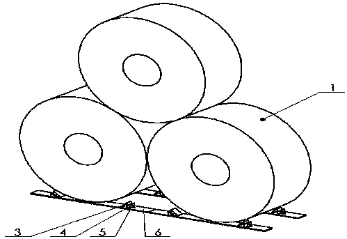 Manufacturing method for saddle frame for placing two layers of steel coils on large storage area