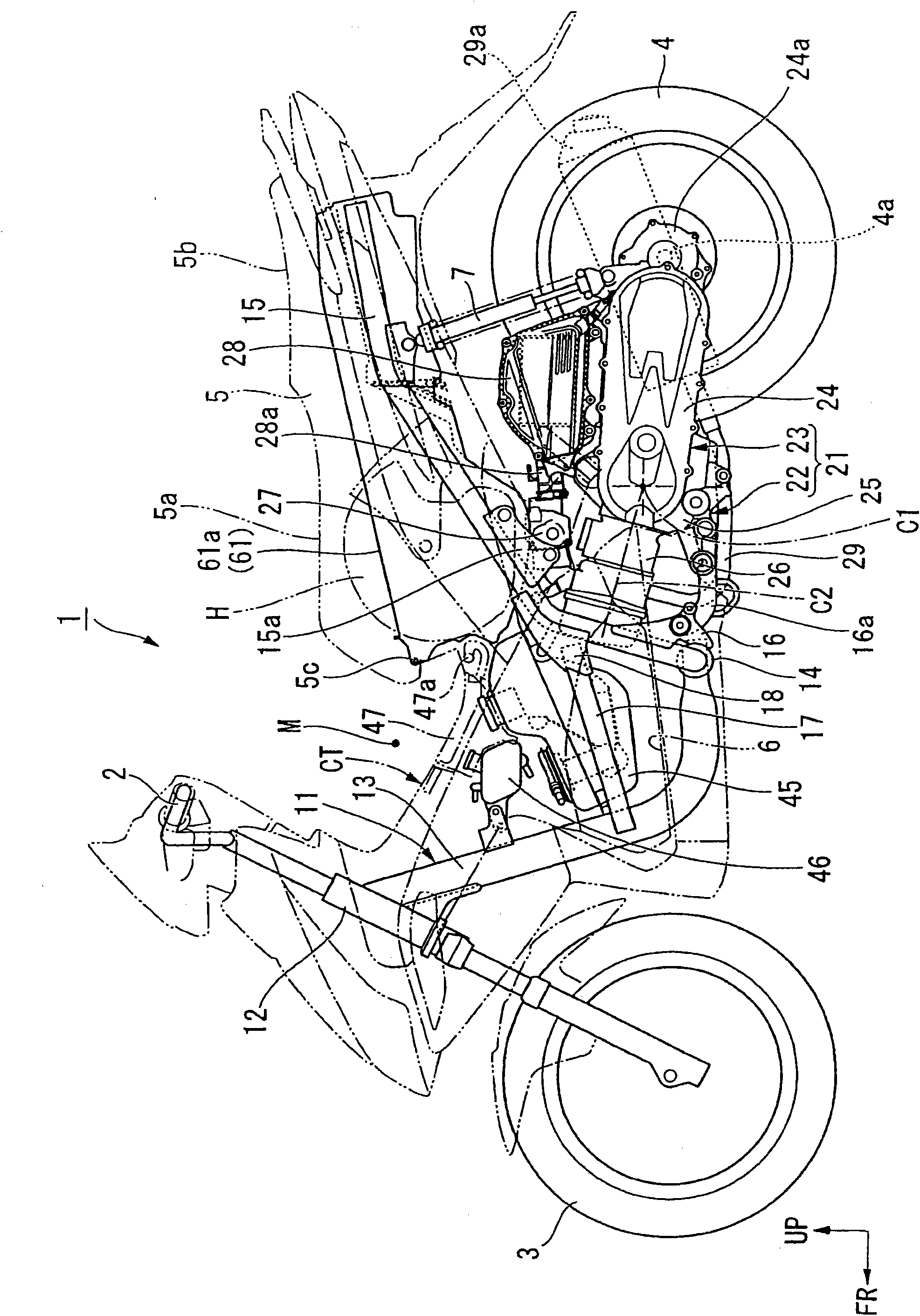 Air filter apparatus for riding type vehicle