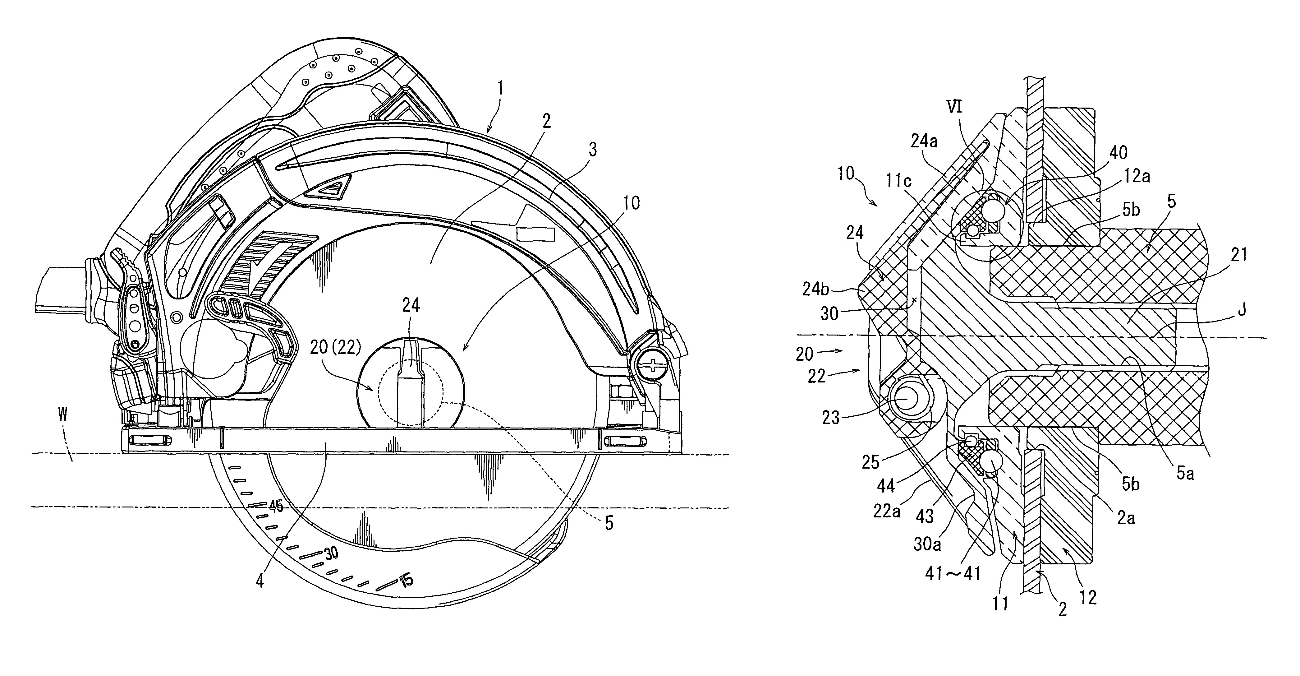 Fixing device for rotary blade