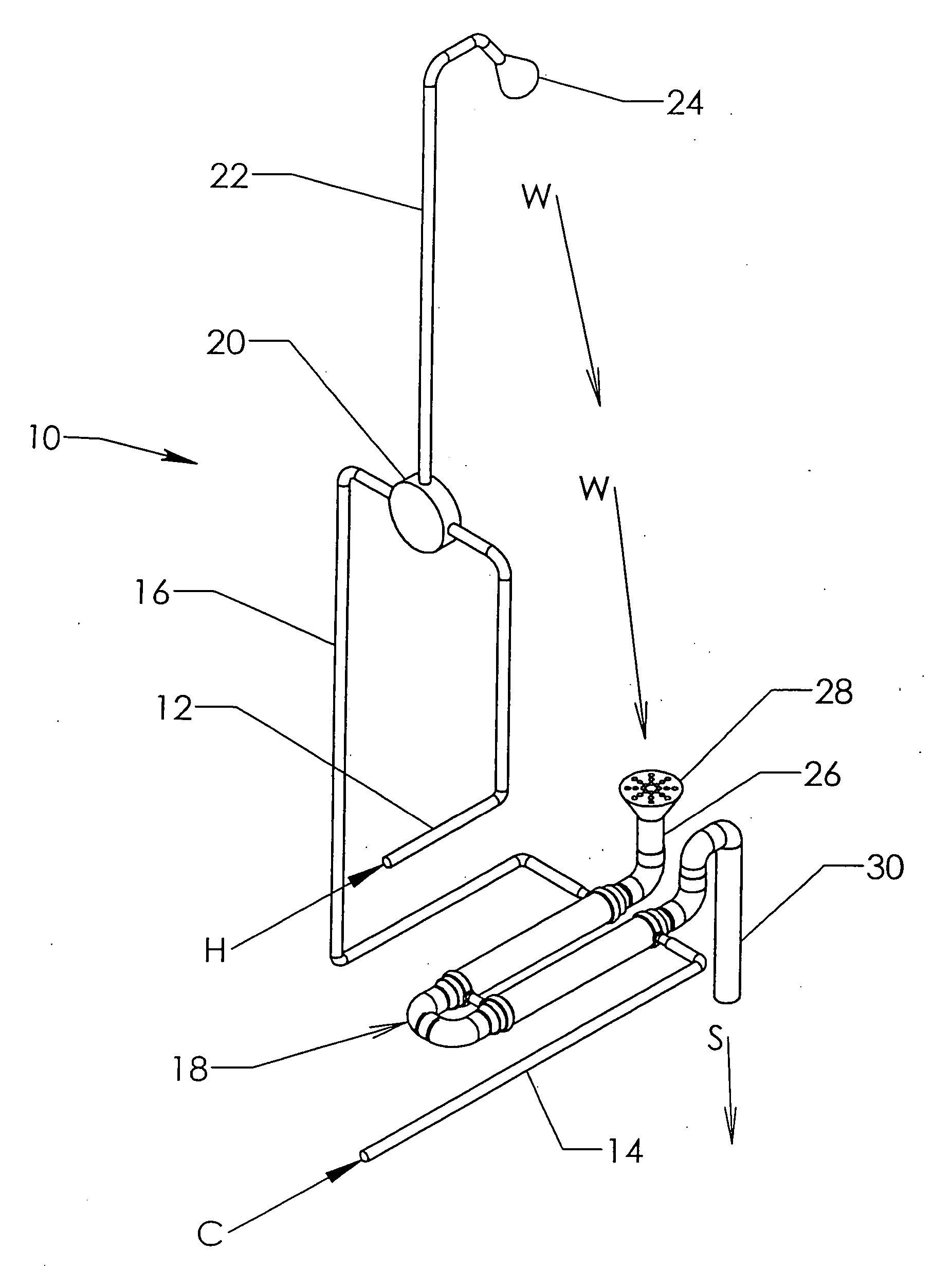 Heat exchanger and use thereof in showers