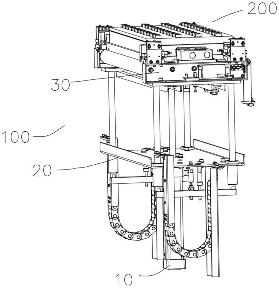 Lithium battery tray automatic loading and unloading roller line