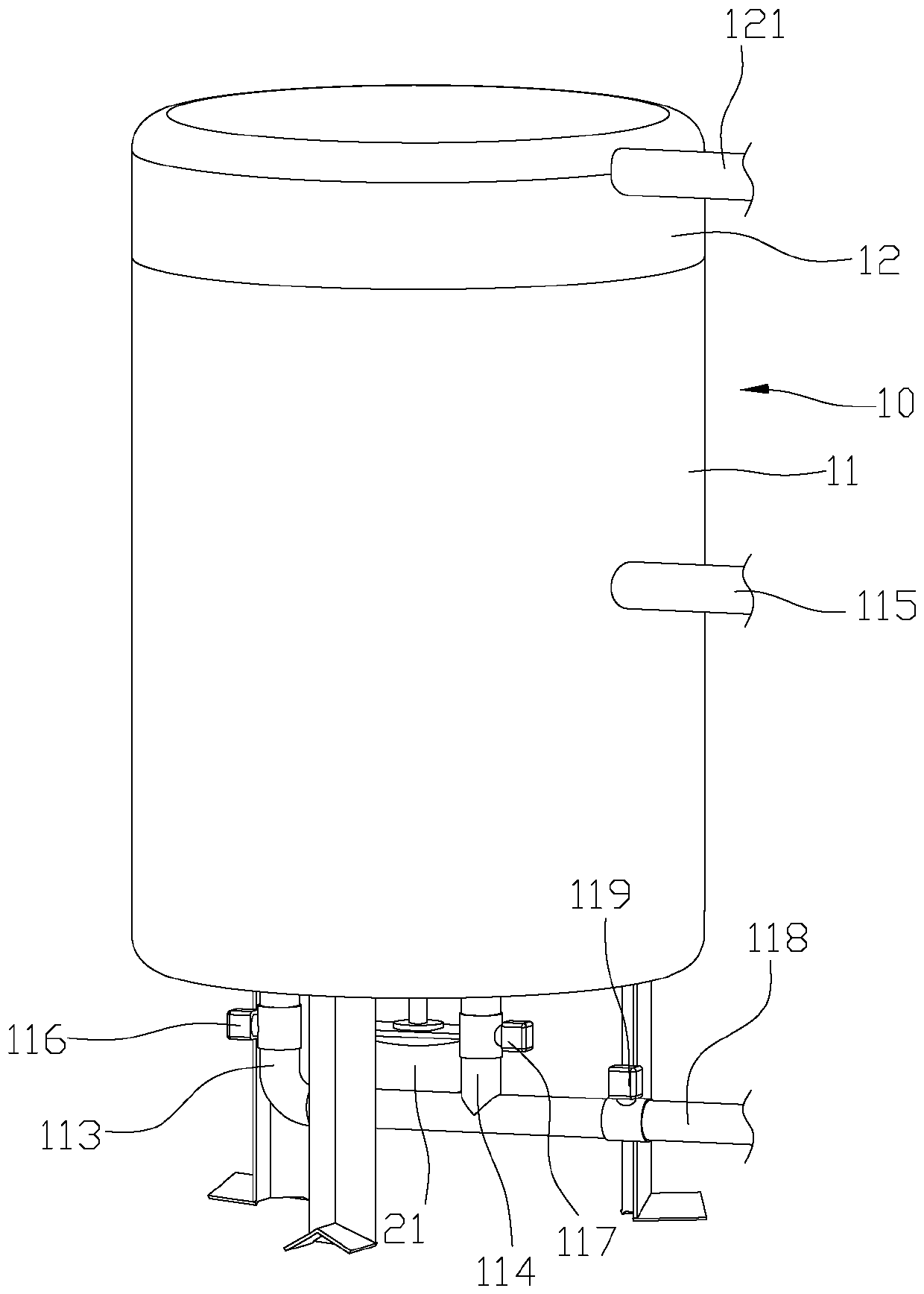 Brush rod type filtering device