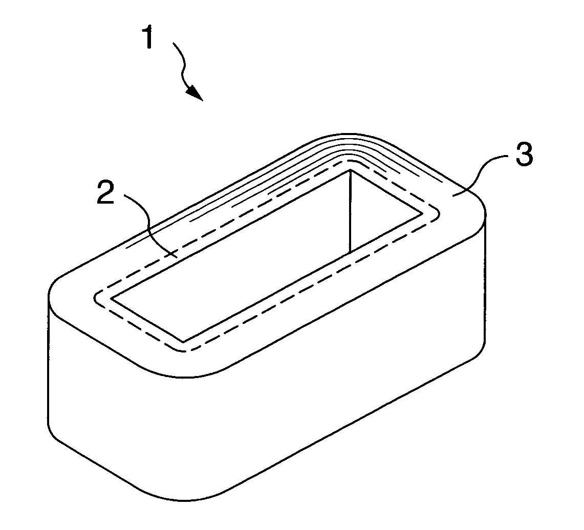 Iron core for stationary apparatus and stationary apparatus