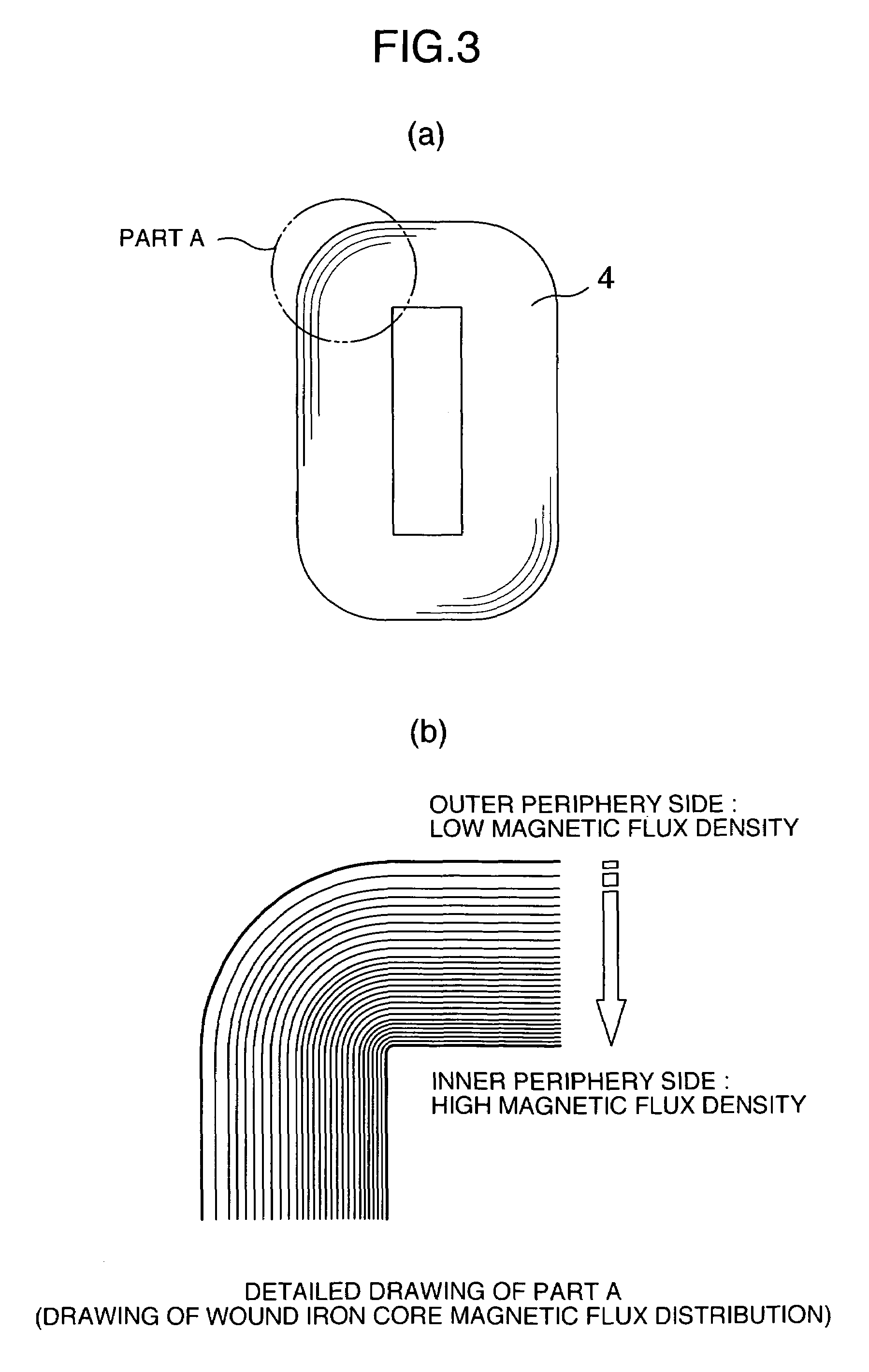Iron core for stationary apparatus and stationary apparatus