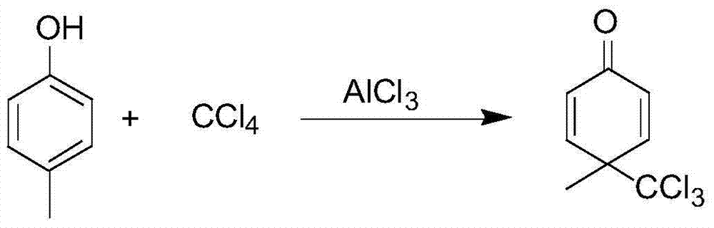 Method for preparing 4-methyl-4-trichloromethyl-2, 5-cyclohexadiene-1-ketone