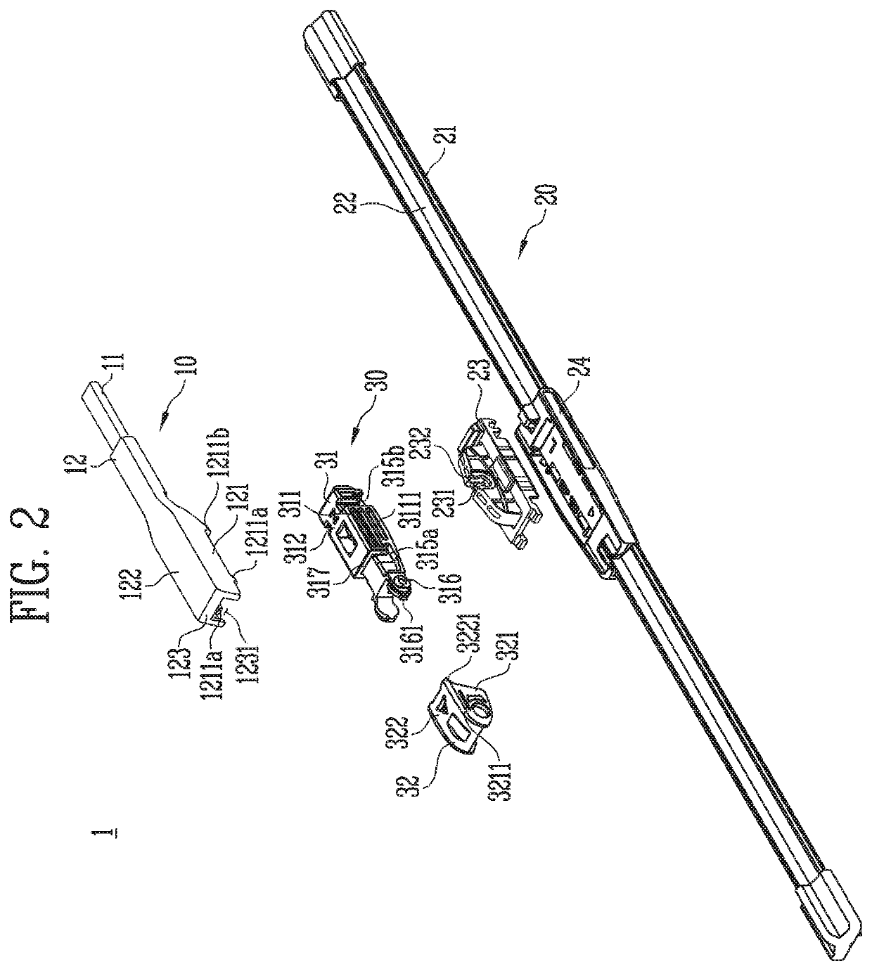 Wiper blade assembling adapter, wiper blade assembly, and wiper apparatus