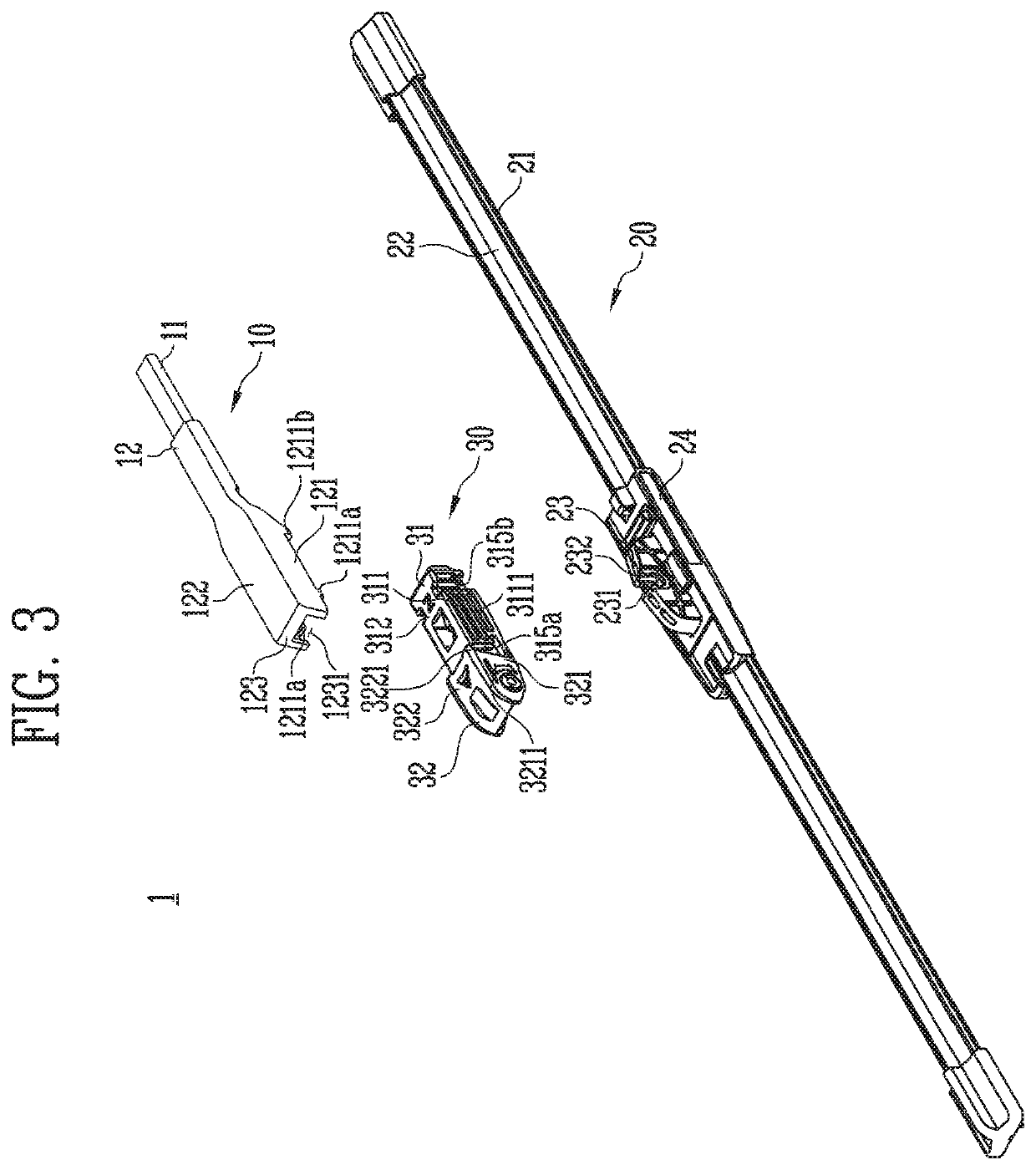 Wiper blade assembling adapter, wiper blade assembly, and wiper apparatus