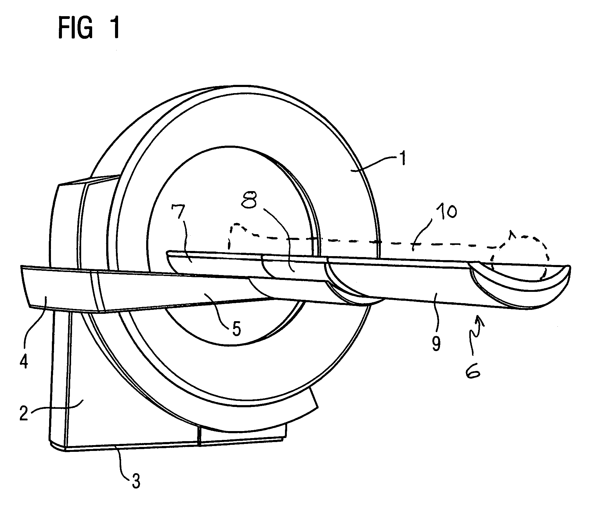 Imaging tomography apparatus having an attached patient support with a movable backrest