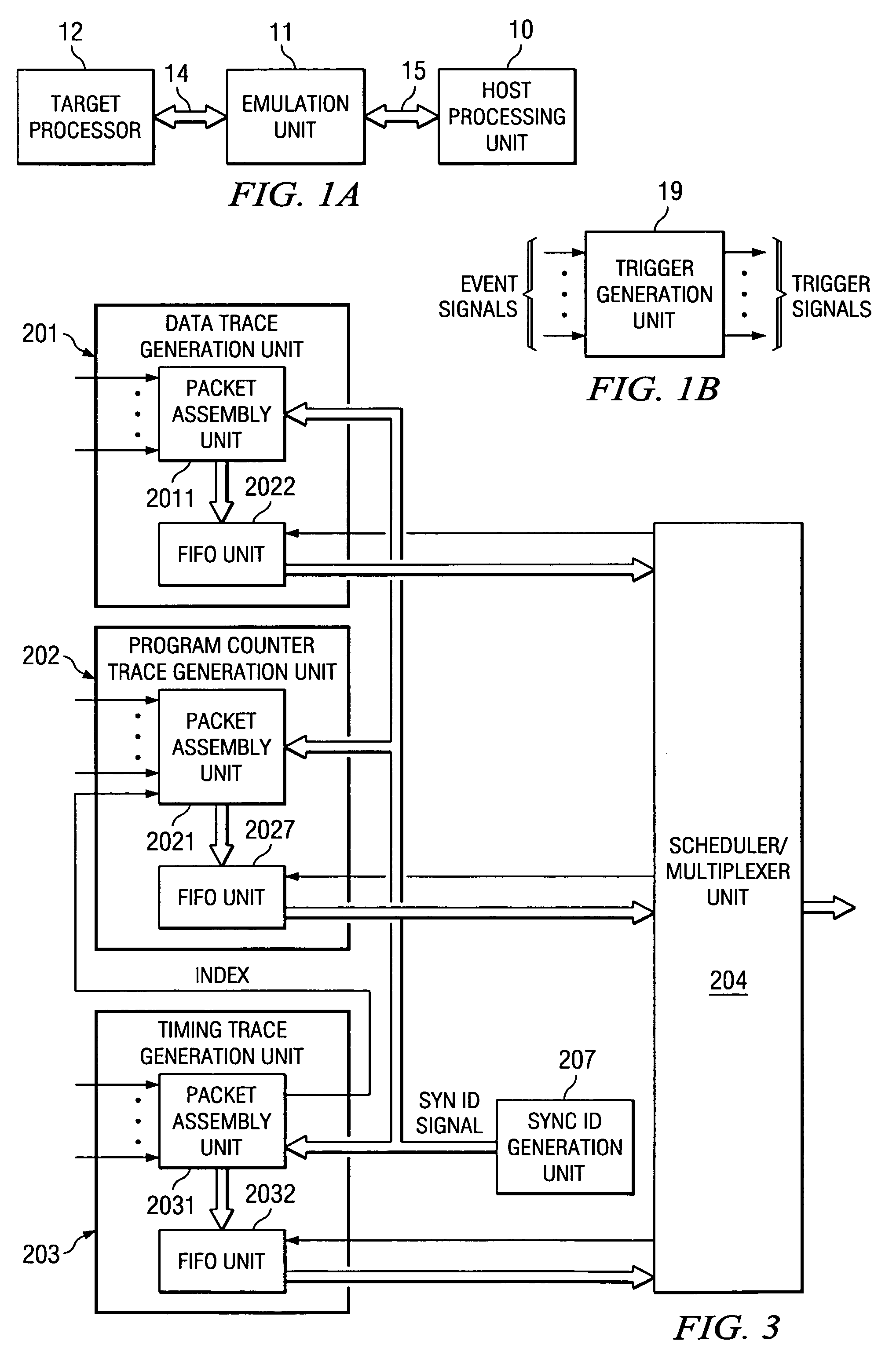 Apparatus and method for trace stream identification of multiple target processor events