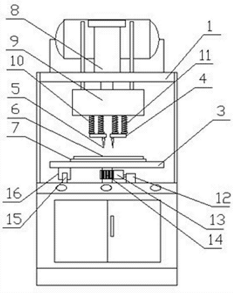 Multi-point spot welding machine for oil baffle