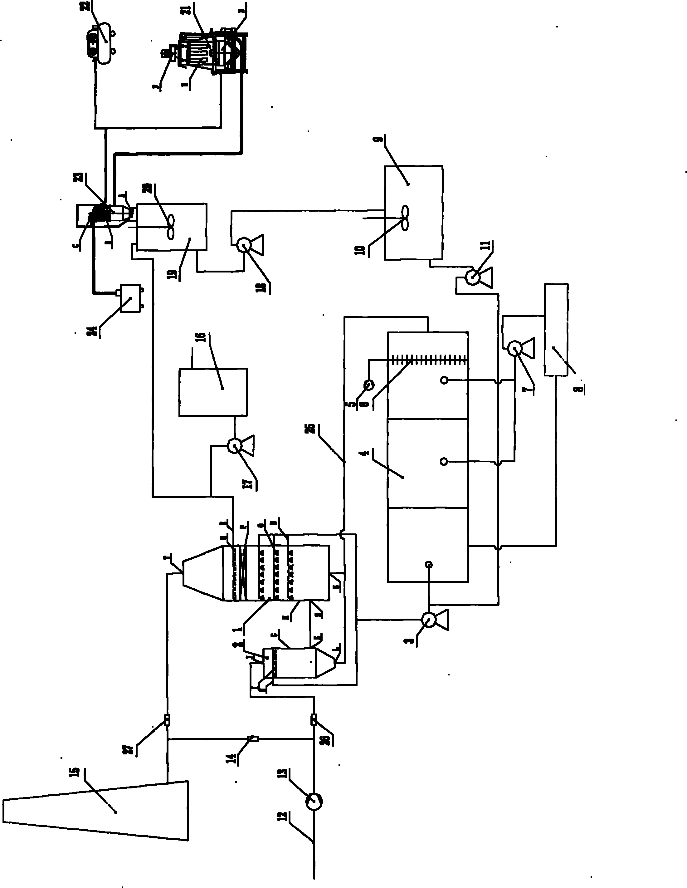 Flue gas desulfurization method of heating boiler and device thereof