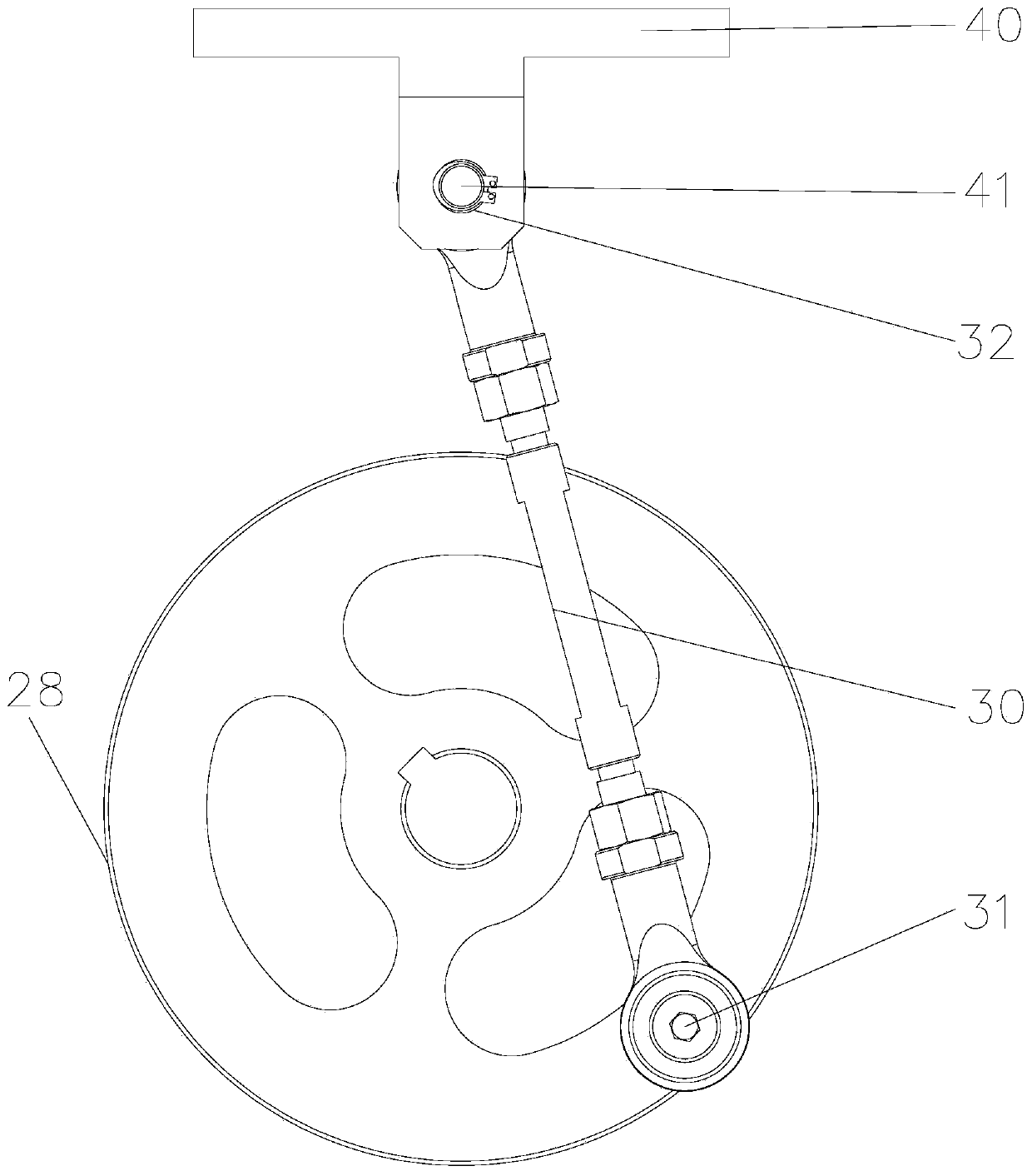 Marine engine connection rod bush wear simulation test device and test method