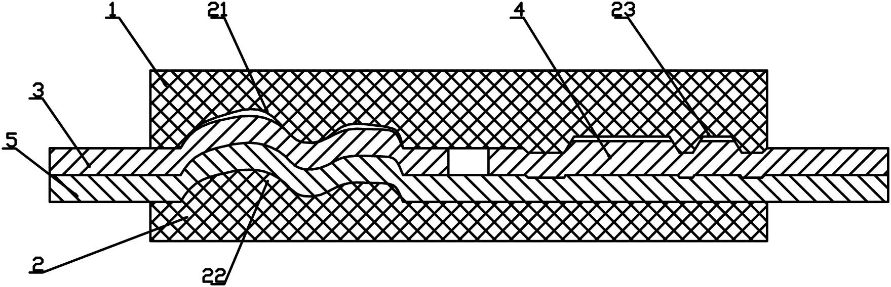 Bronzing and concave-convex one-time forming method