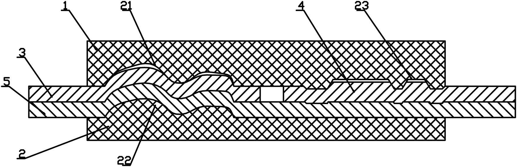 Bronzing and concave-convex one-time forming method