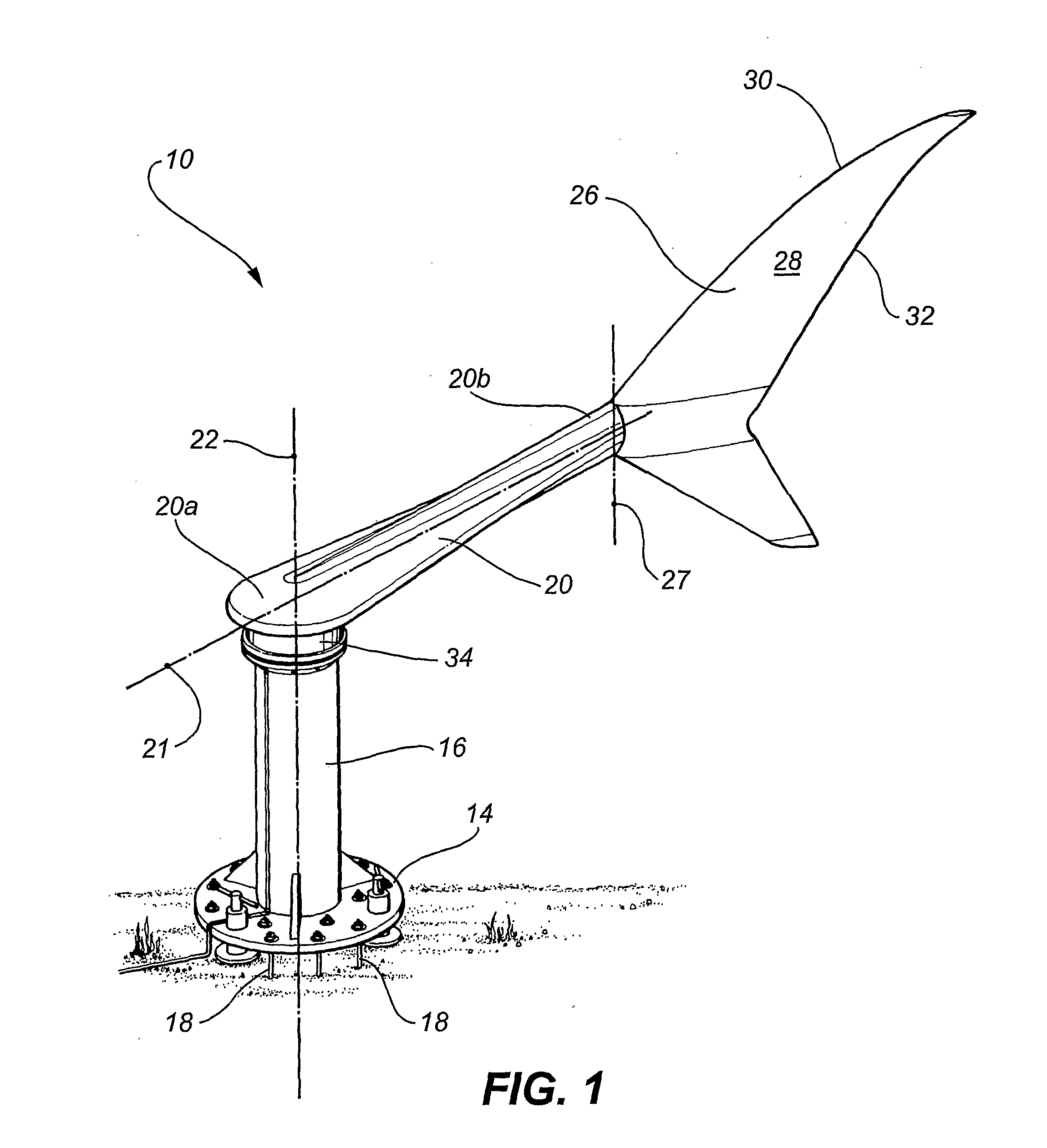 Device for Capturing Energy from a Fluid Flow