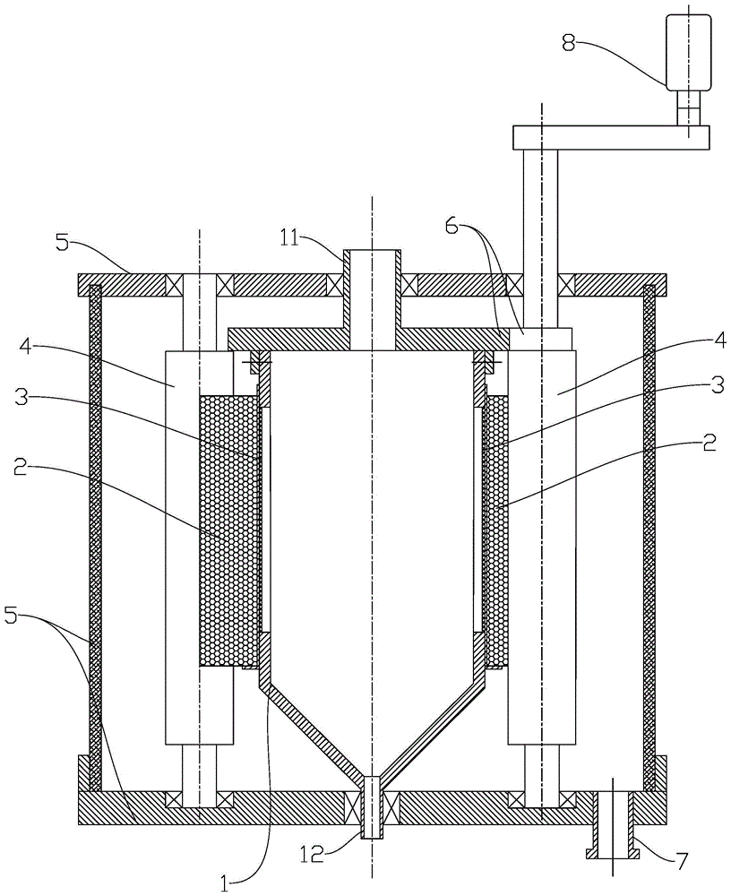 Solid-liquid separating device and separating method