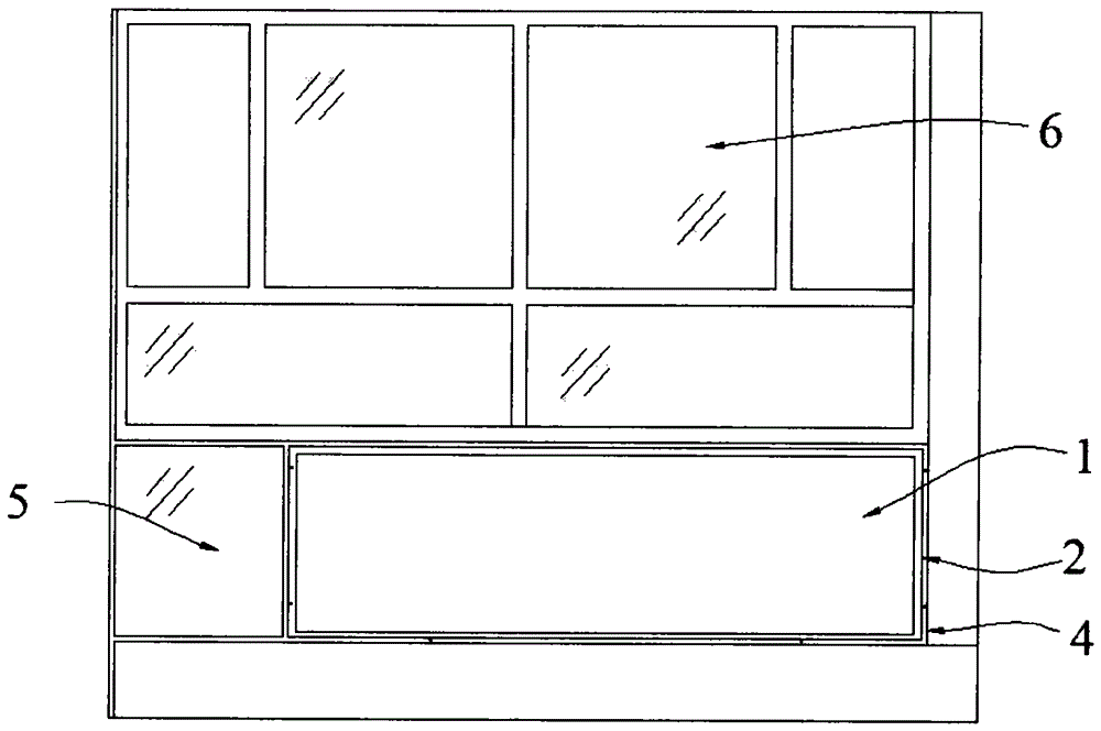 Closed window integrated flat panel solar water heater and installation method thereof