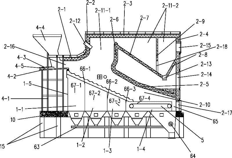 Domestic garbage incinerator and method for treating domestic garbage