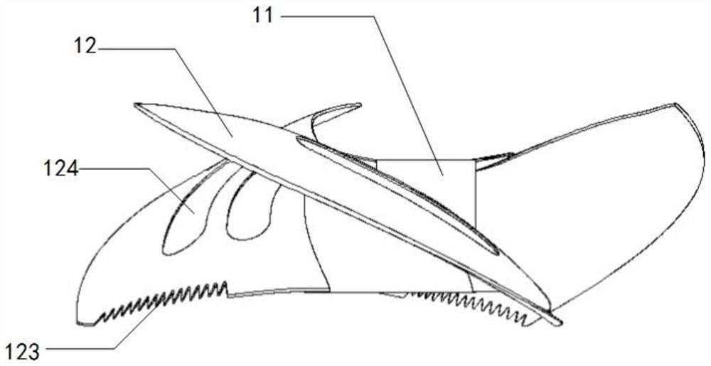 Airfoil-shaped axial flow fan blade and air conditioner outdoor unit