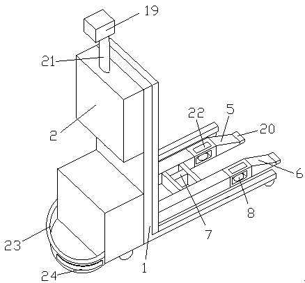 Automatic guided vehicle for intelligent material-handling and handling method thereof