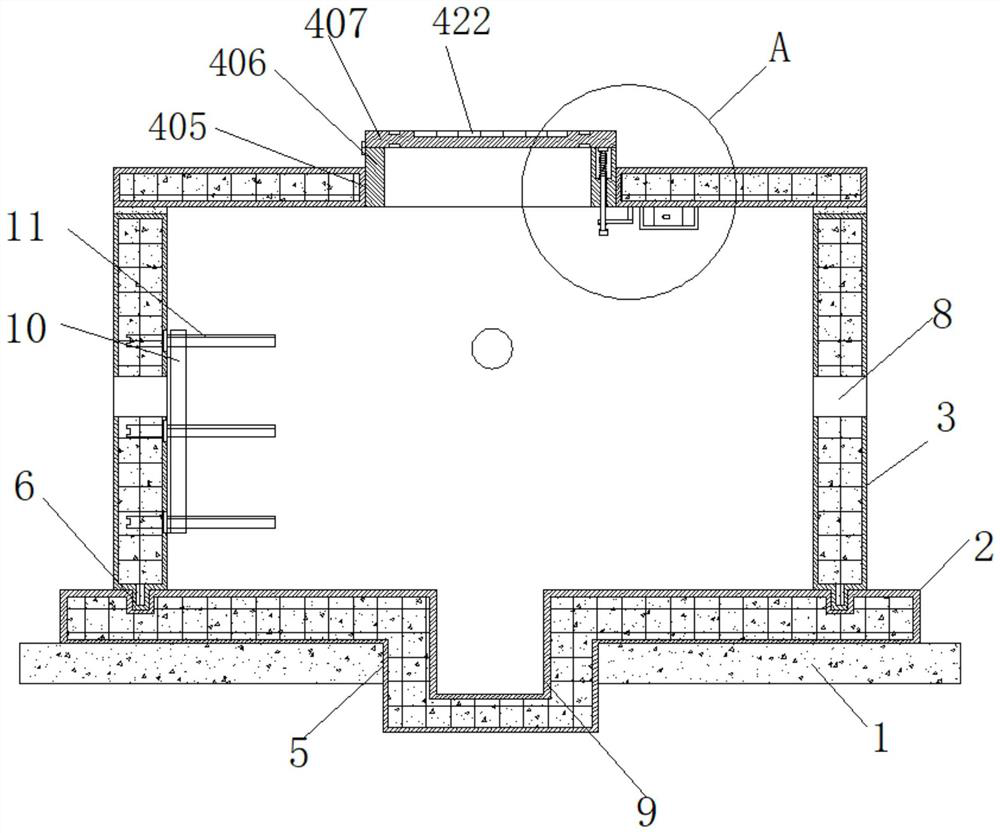 A prefabricated octagonal cable well