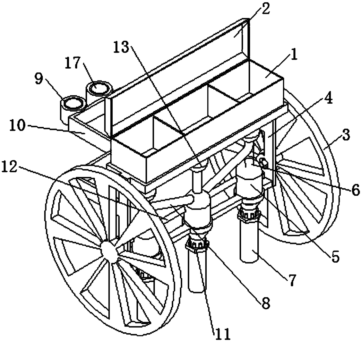 Agricultural fertilizer mixing and throwing device
