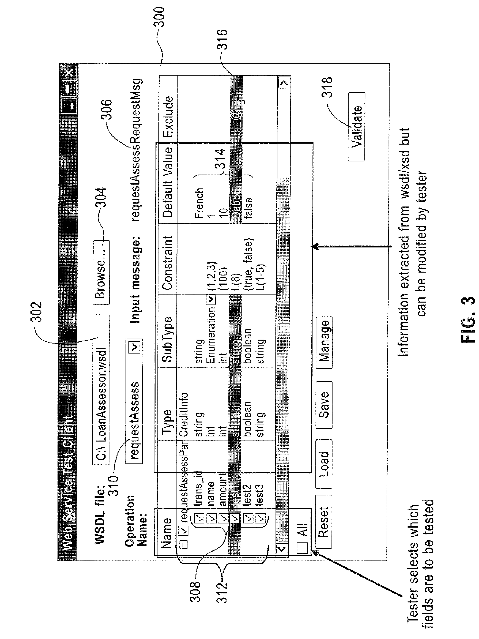 Method and apparatus of effective functional test data generation for web service testing