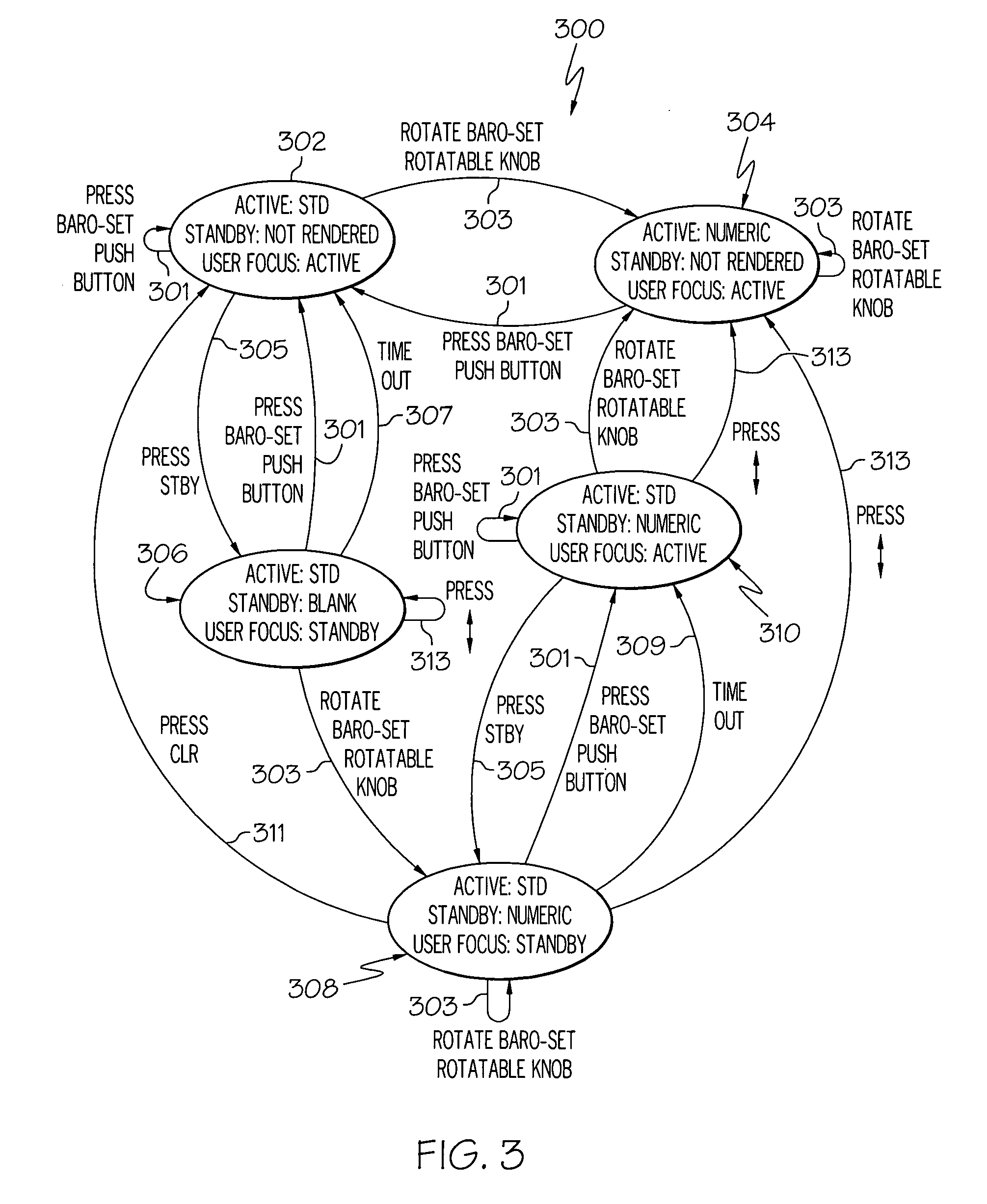 Altimeter setting display and storage system and method