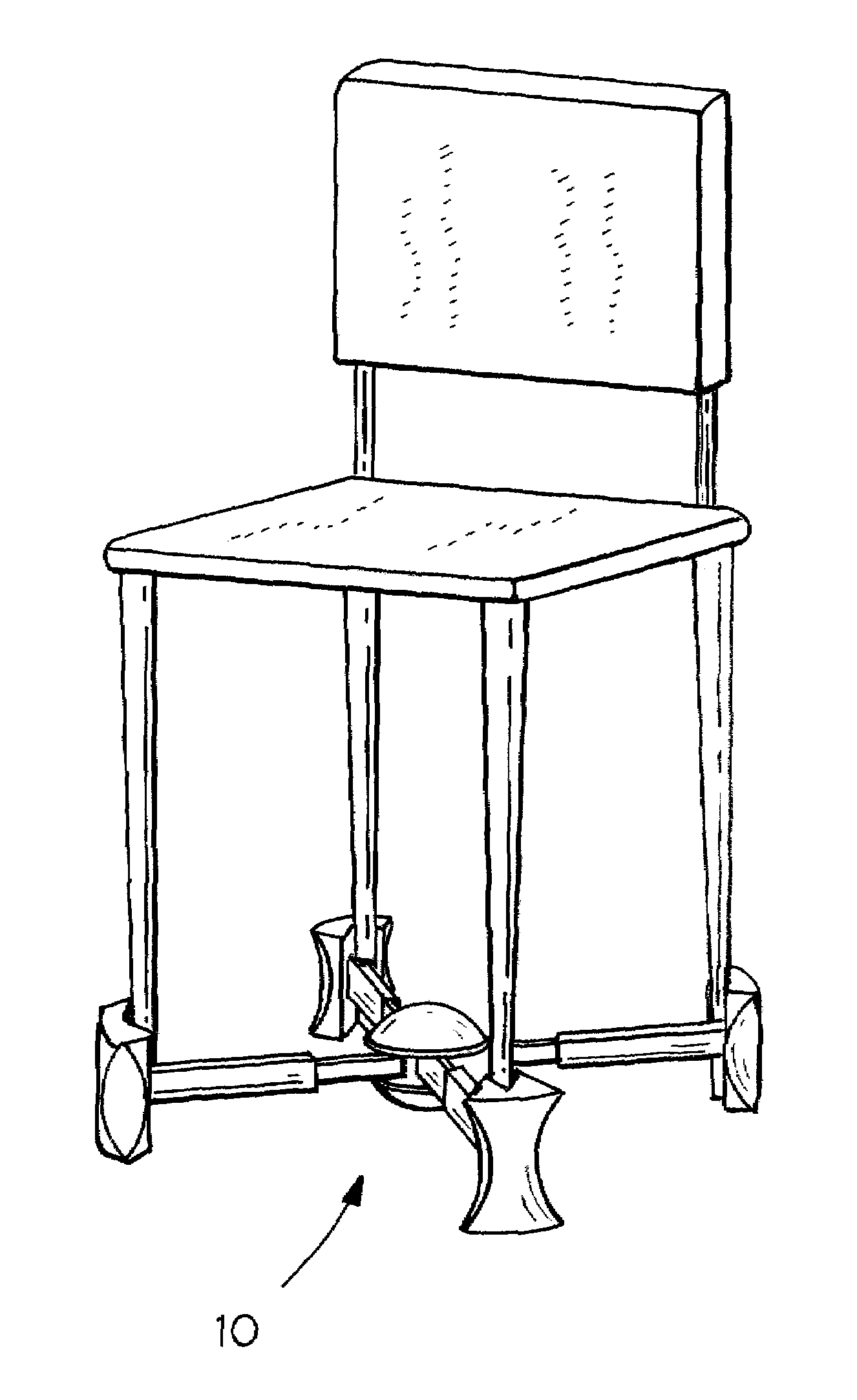Portable device and method for raising the height of furniture
