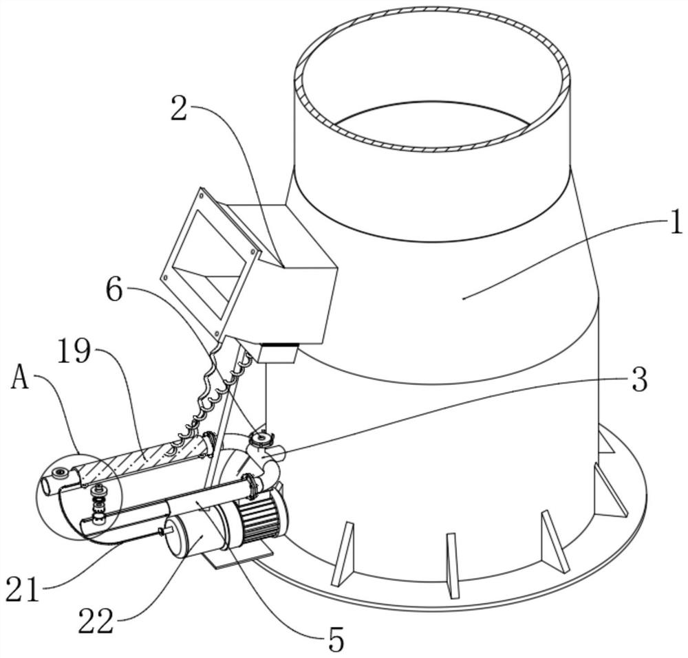 A tail gas purification device with corrosion resistance for connecting pipes