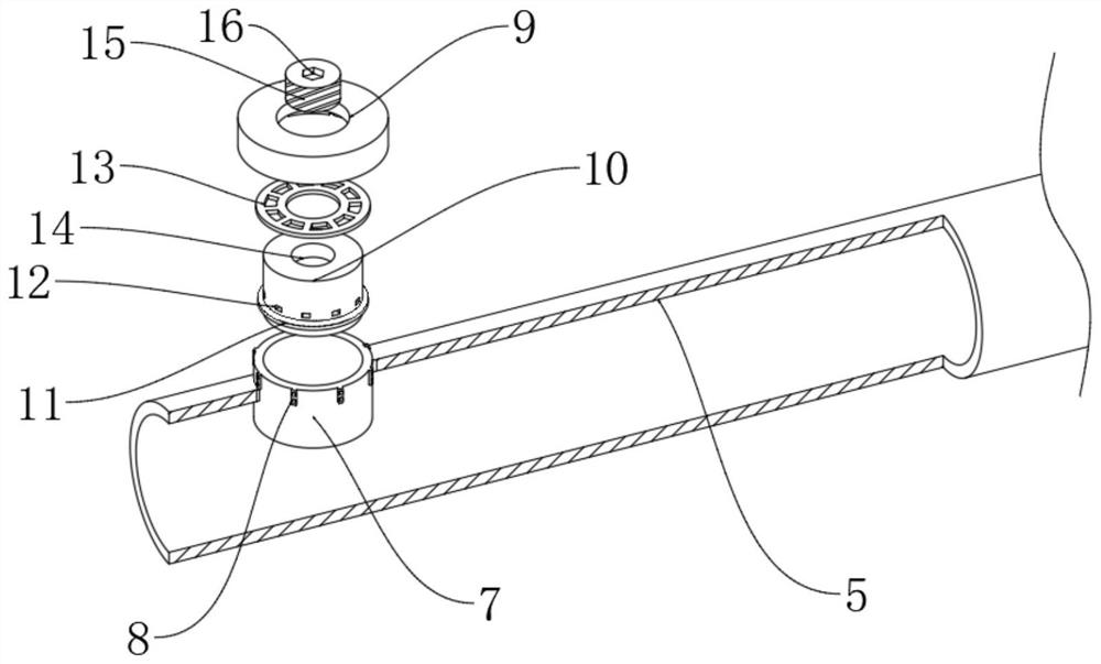 A tail gas purification device with corrosion resistance for connecting pipes