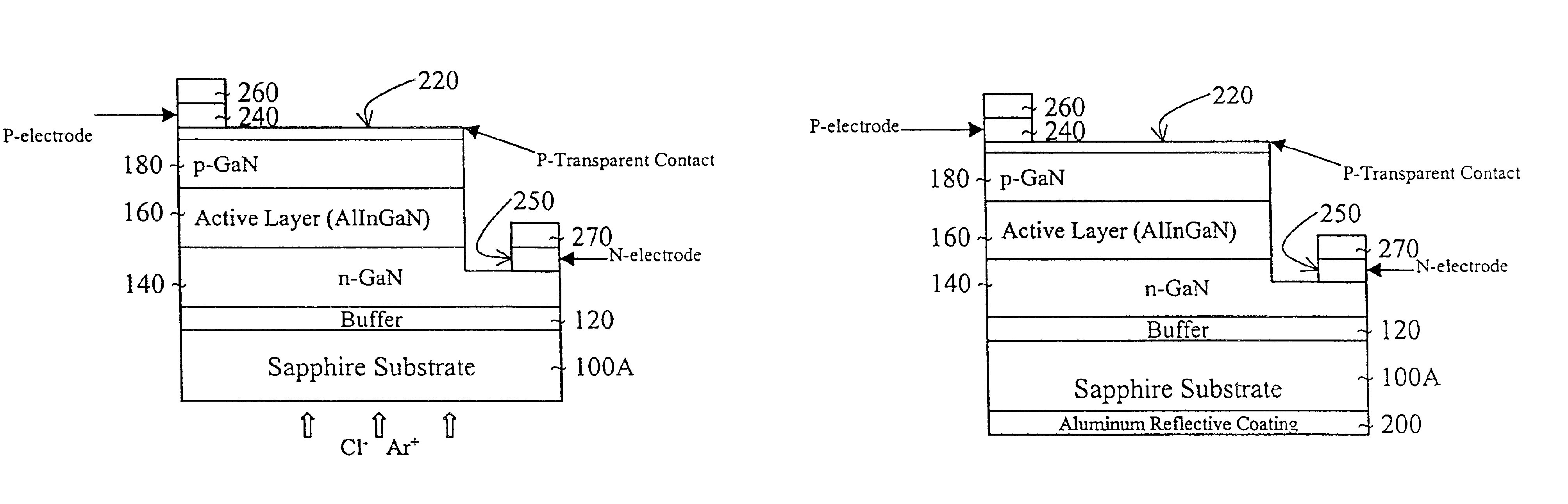 Method of making diode having reflective layer