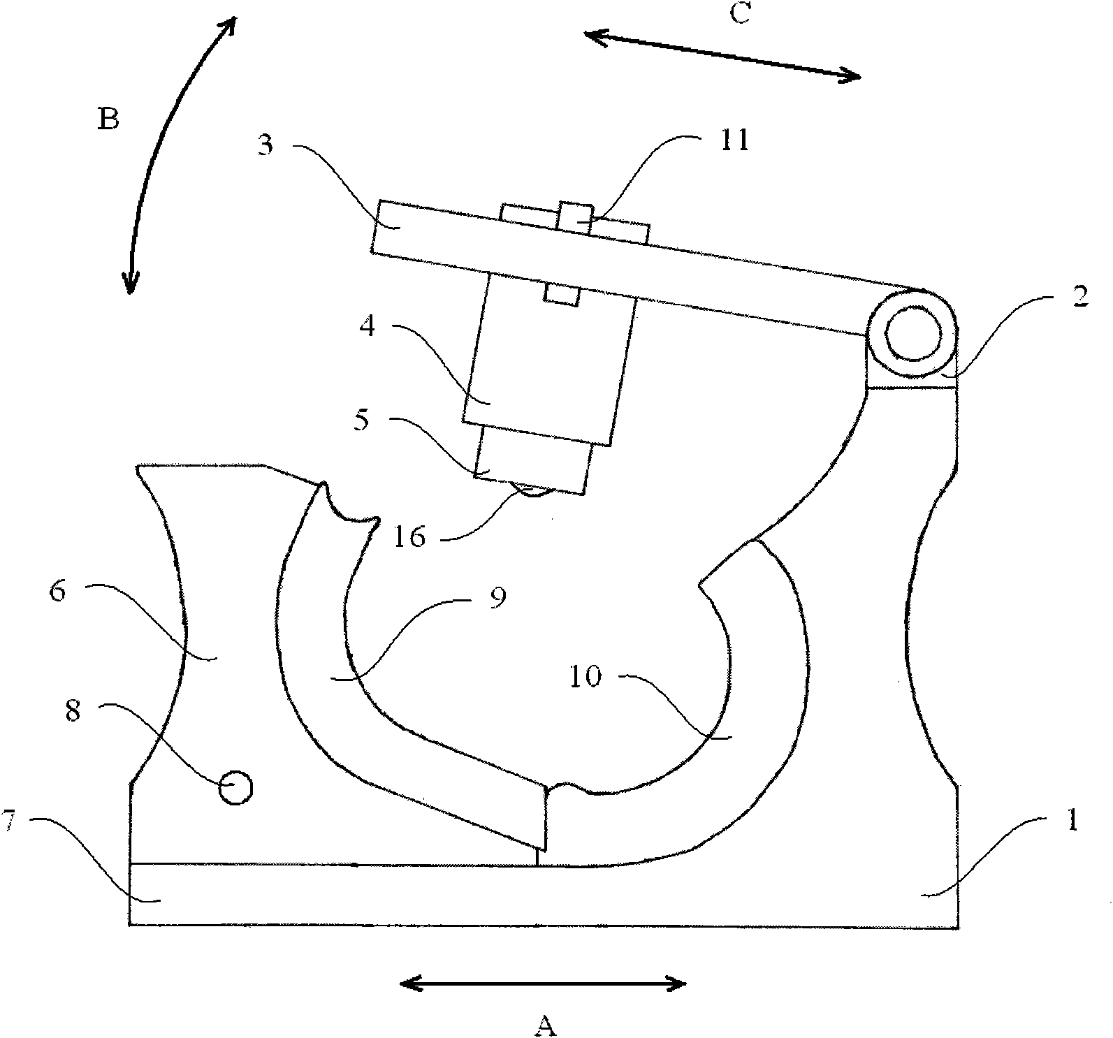 Radial pulse wave detection device