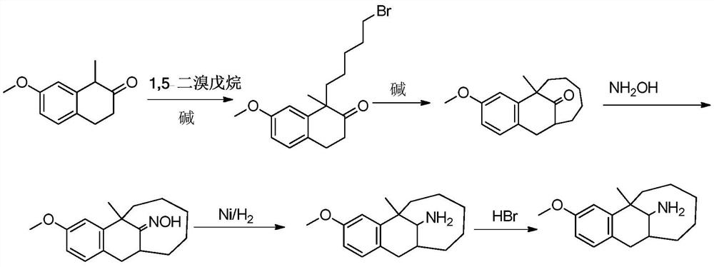 A kind of asymmetric synthesis method of dezocine key intermediate
