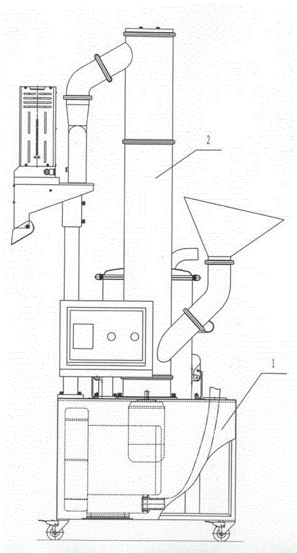 A vertical capsule polishing machine