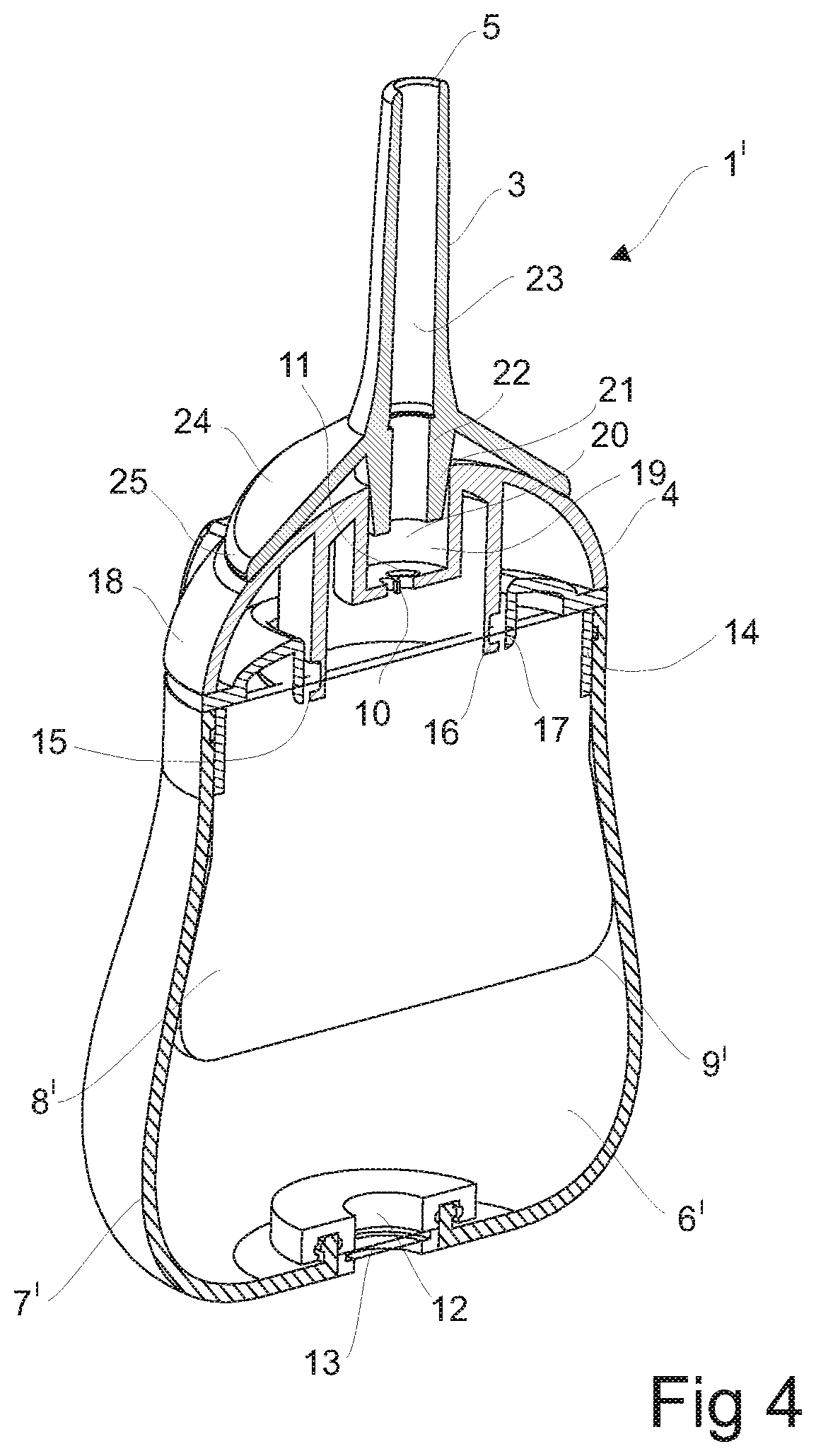 Enema device and a method of refilling said device with an enema