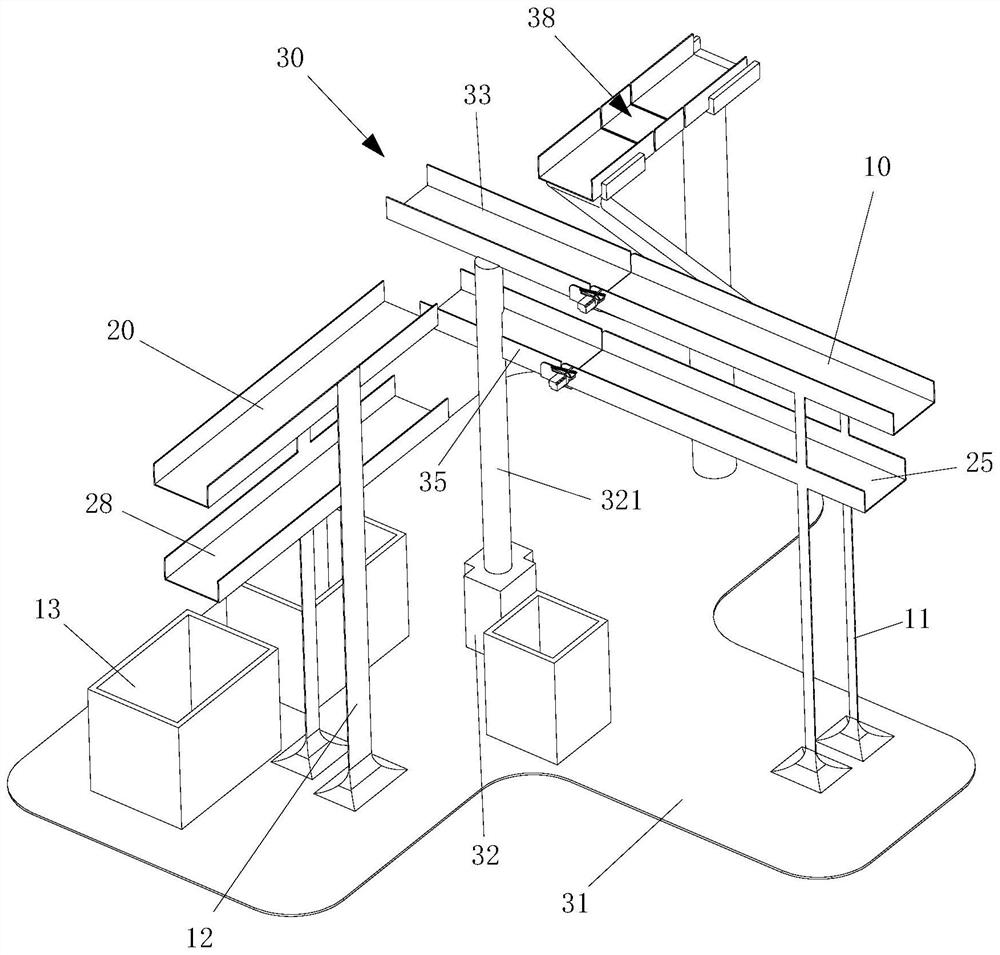 A sample rack conveying system