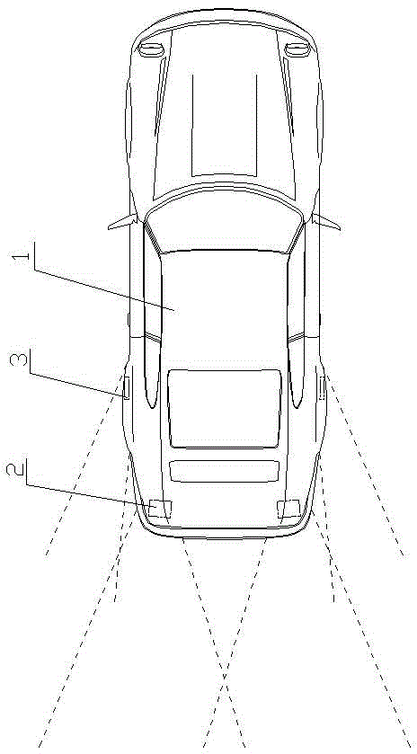 Auxiliary lamp system used for reversing of small car