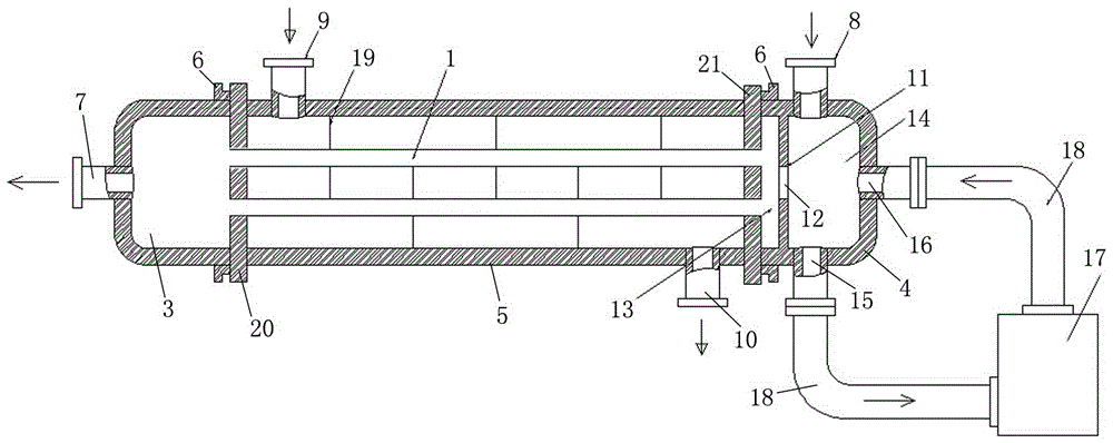 A kind of pulsating flow shell-and-tube heat exchanger and its heat exchanging method