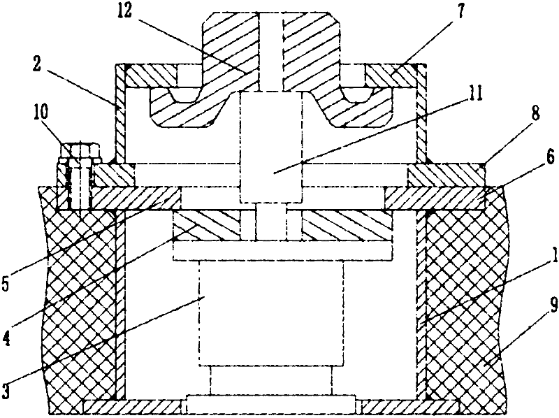 Split type vibration isolating device and application thereof