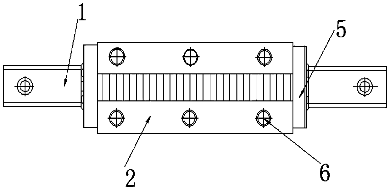 Narrow lengthened high-walking parallelism beads and columns mixed linear guide rail