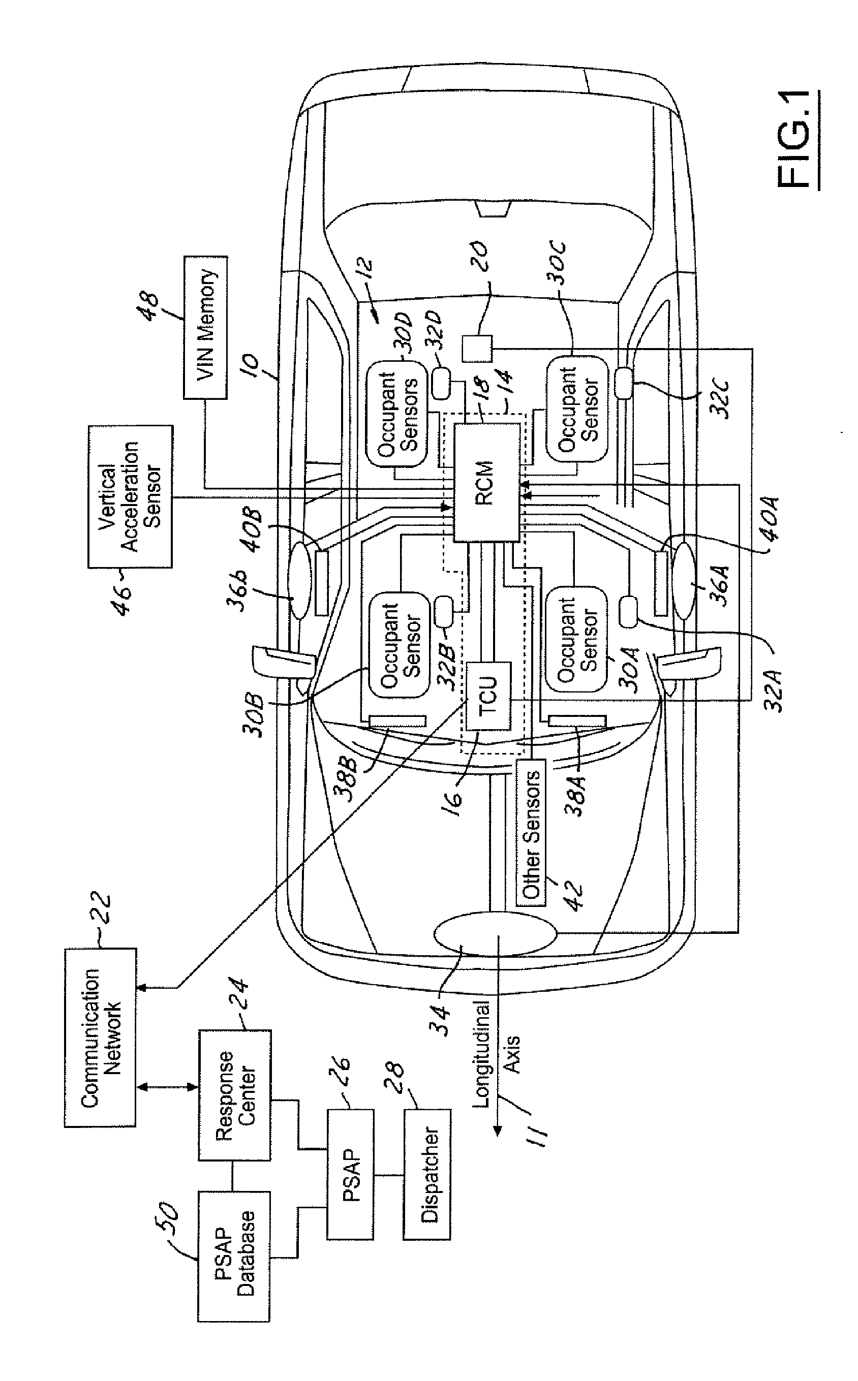 Crash notification system for an automotive vehicle