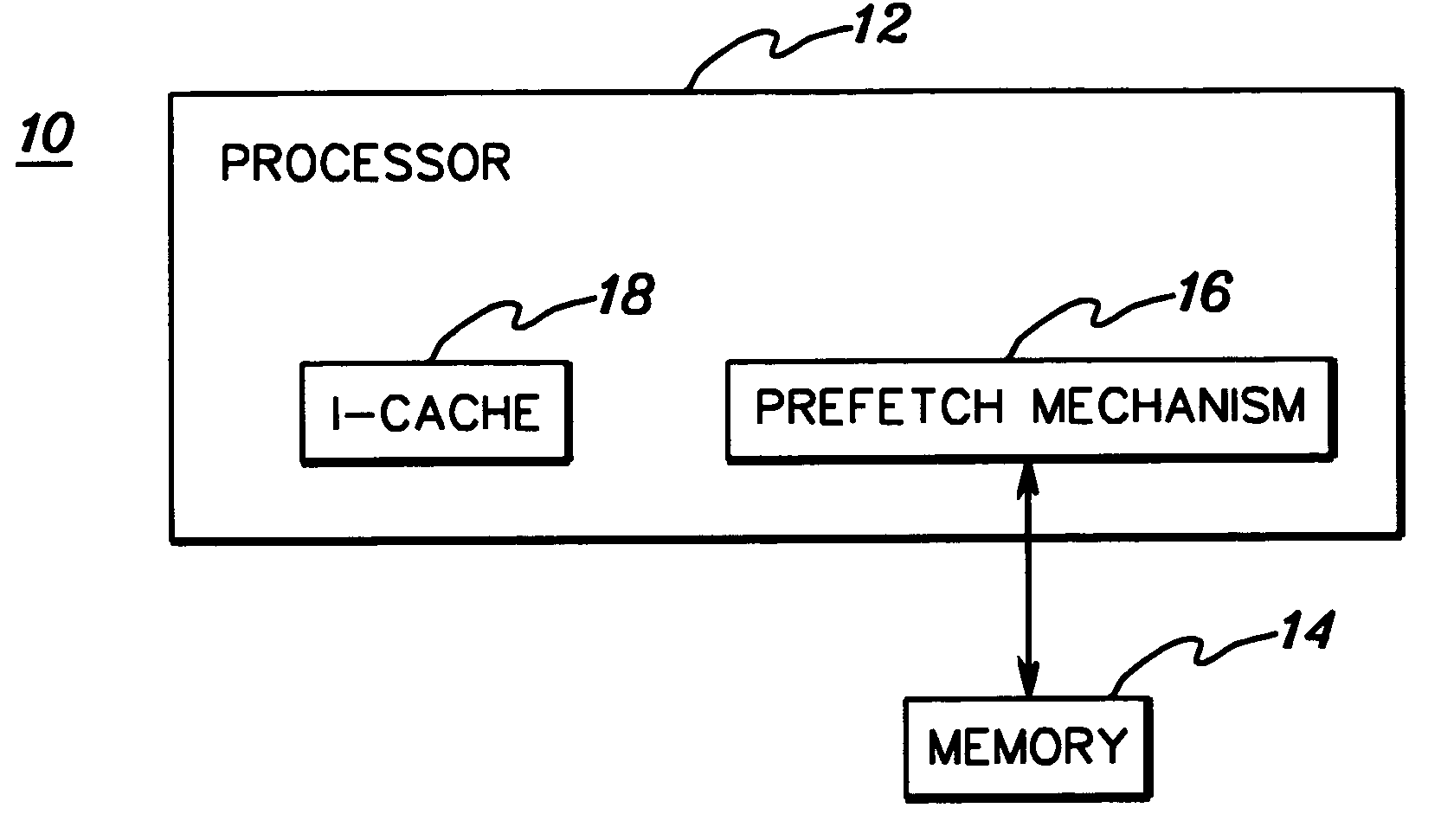 Programmable prefetching of instructions for a processor executing a non-procedural program