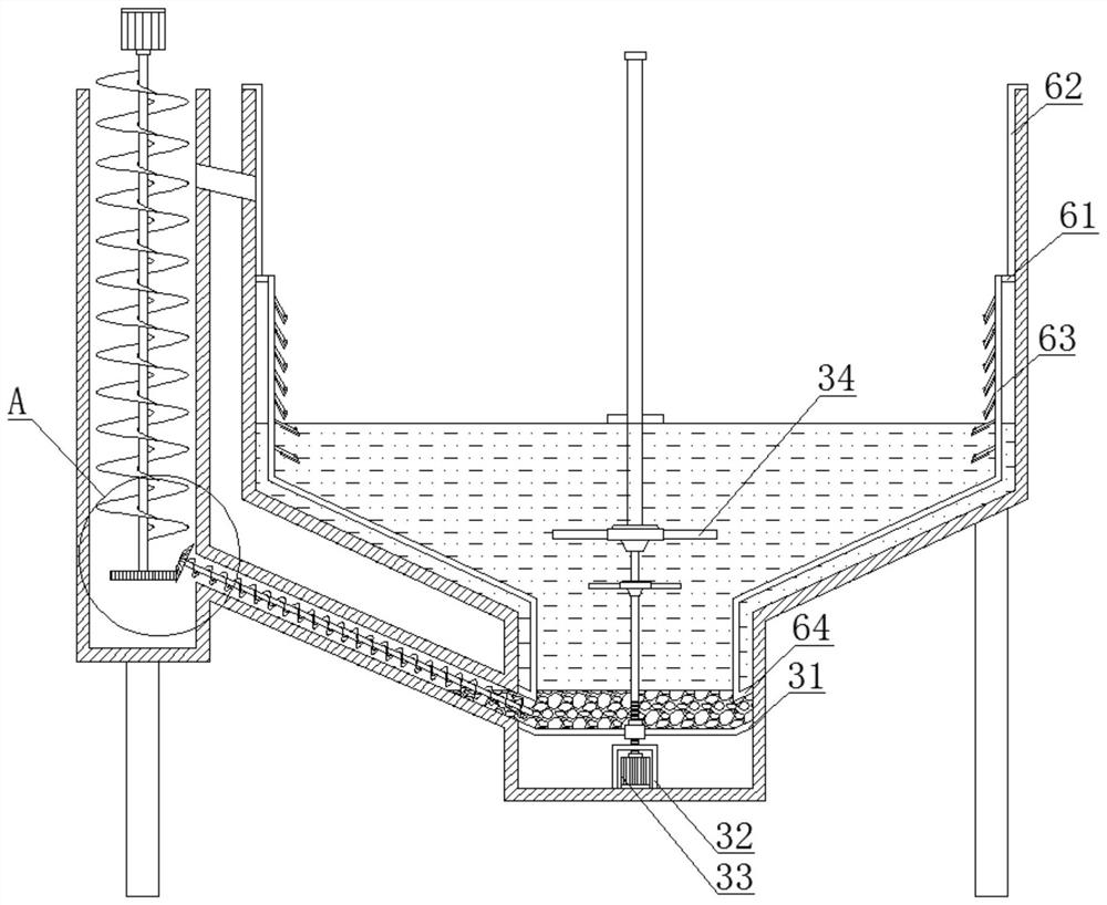 Spiral-flow type desilting device for water conservancy project construction and implementation method thereof