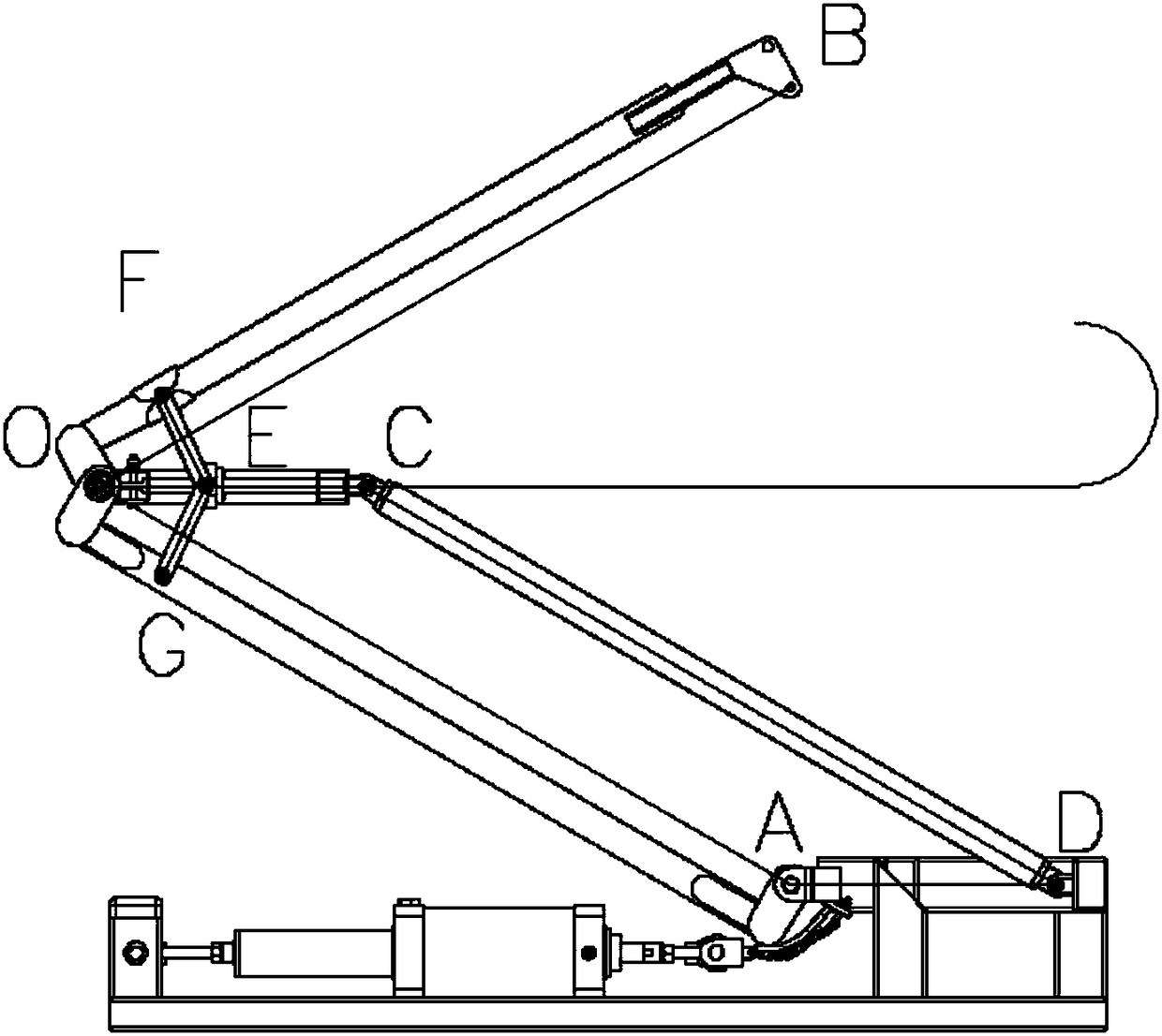 Novel umbrella-shaped vertical-lifting pantograph body