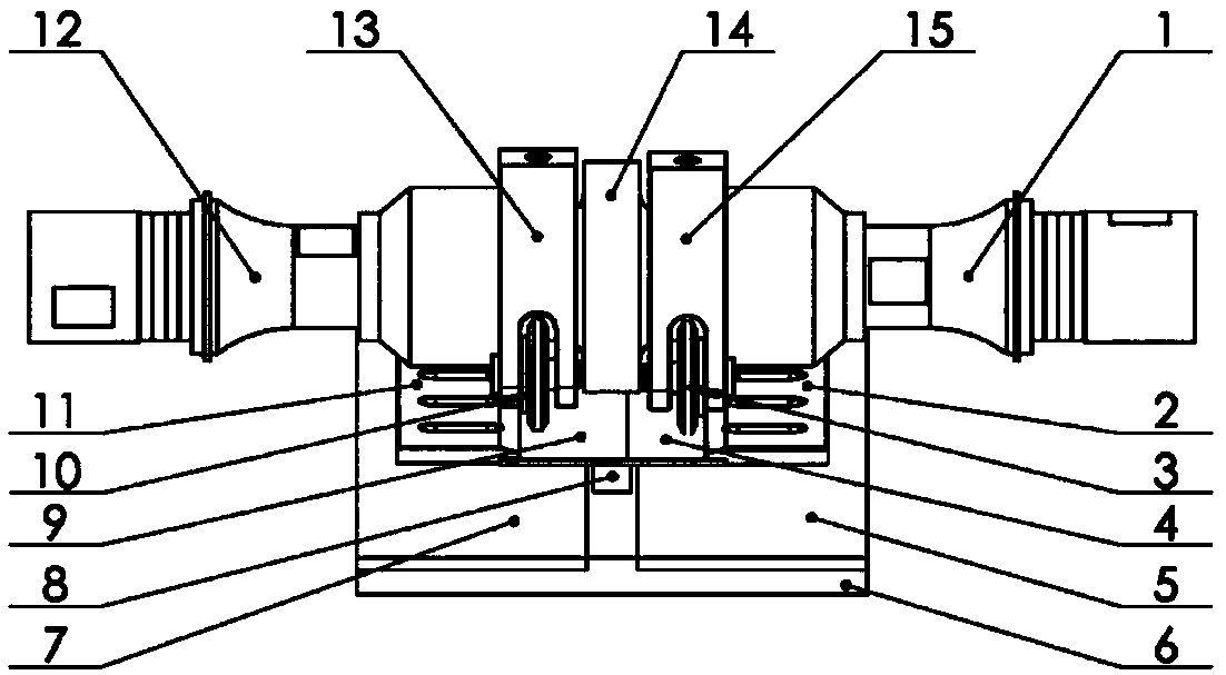 Ultrasonic roll welding and resistance internal heat composite metal seam welding device