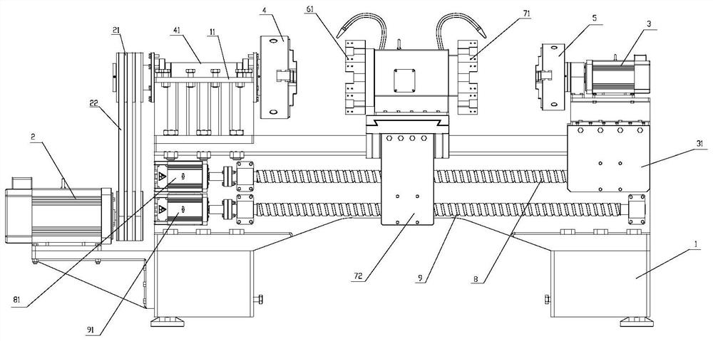Double-spindle type numerical control lathe