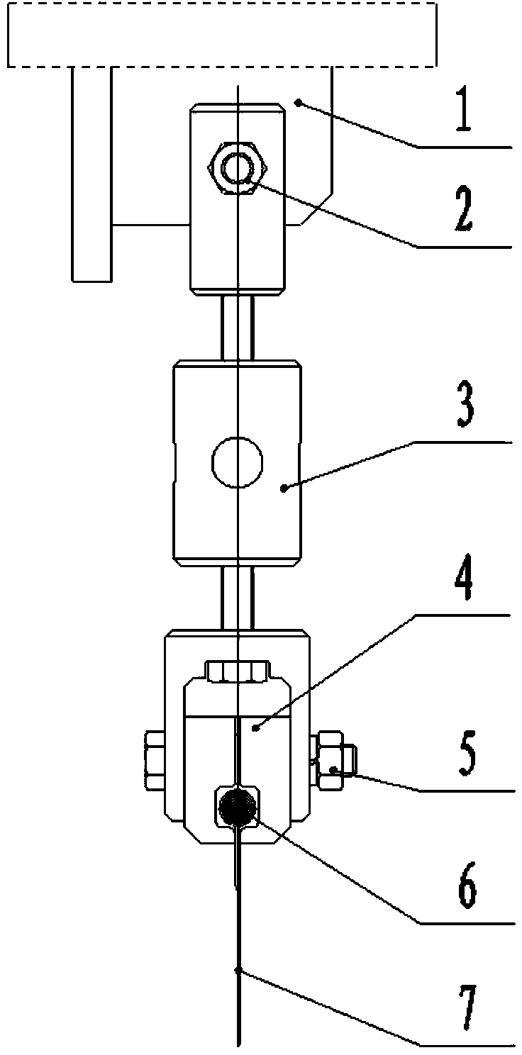 Fastening device for damping net at stilling chamber of wind tunnel