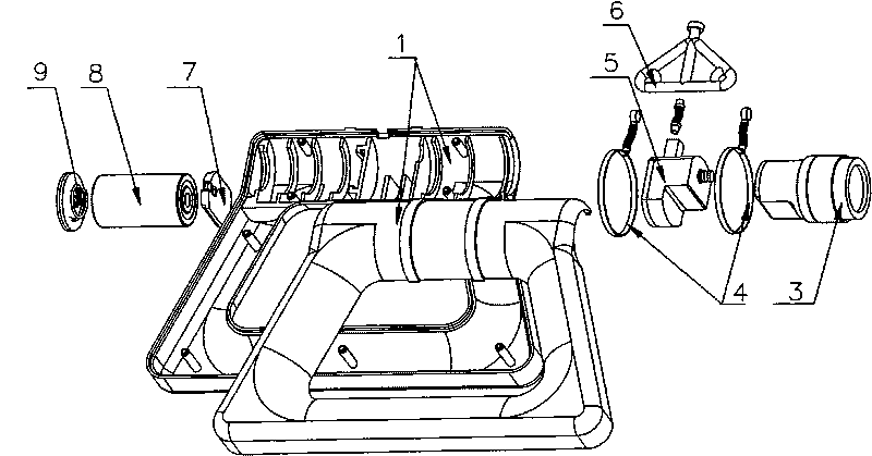 Emergency lamp for subway carriage